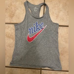Girls youth gray red white blue USA racerback NIKE tank top